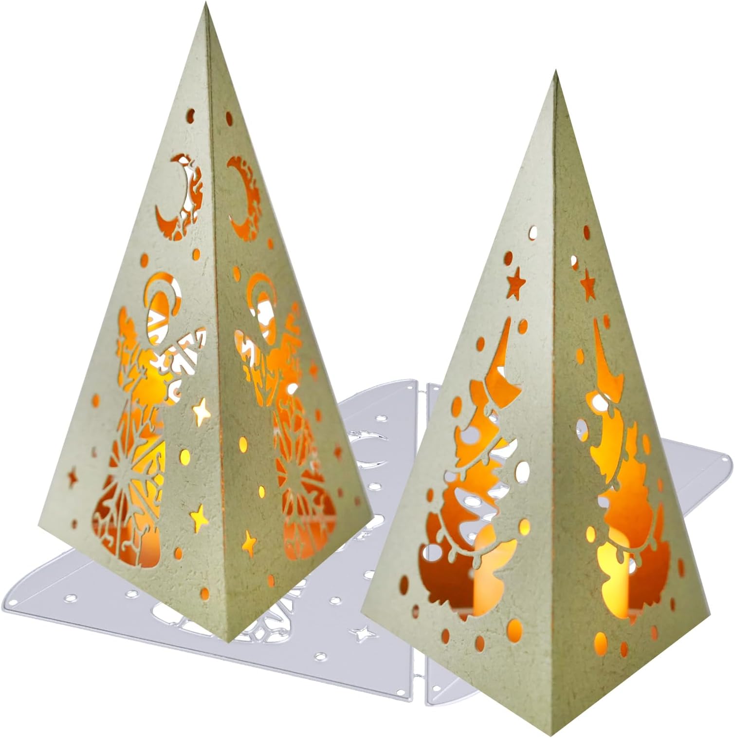 BOOMTOP Stanzschablonen Weihnachten | 4-teiliges Set Für Advents-Windlichter