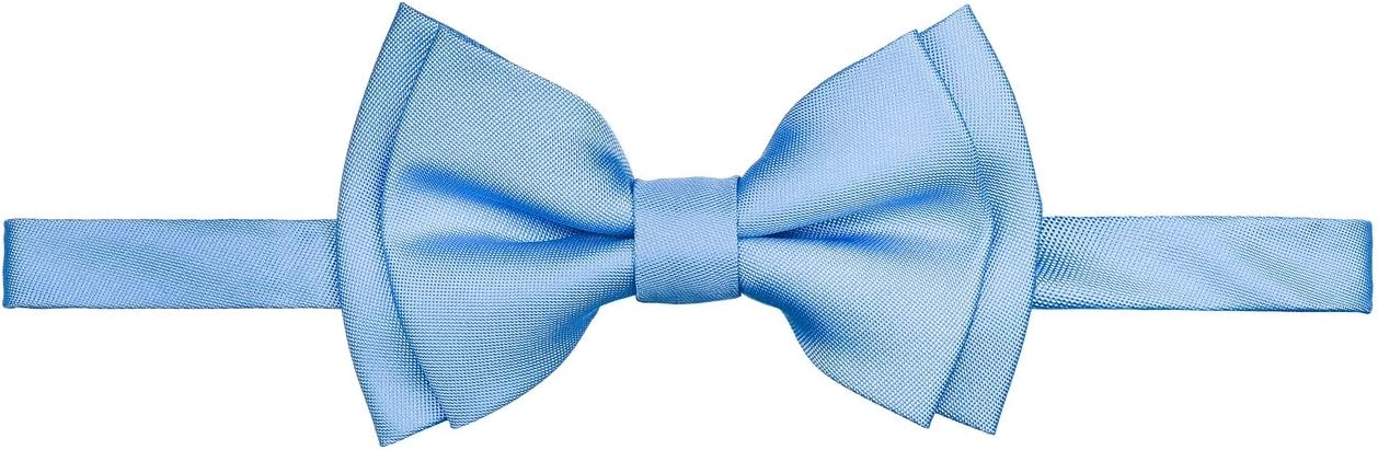 Retreez Solid Matte Color Woven Microfiber Pre-tied Boy's Bow Tie