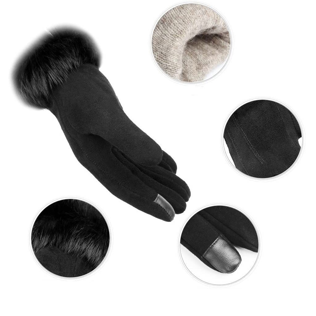 Xzeit Guanti caldi, guanti invernali, Guanti invernali da donna Touch screen caldo Guanti da donna Guanti con dita intere Guanti da guida