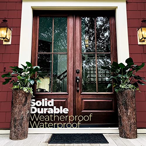 Country-Front-Door-Tall-Log-Planters-Set-2-Extra-Large-Heavy-Cabin-Farmhouse-Lake-House-Entrance-Pots-Rustic-Porch-Patio-Plant-Decor Country Front Door Tall Log Planters Set 2 Extra Large Heavy Cabin Farmhouse Lake House Entrance Pots Rustic Porch Patio Plant Decor