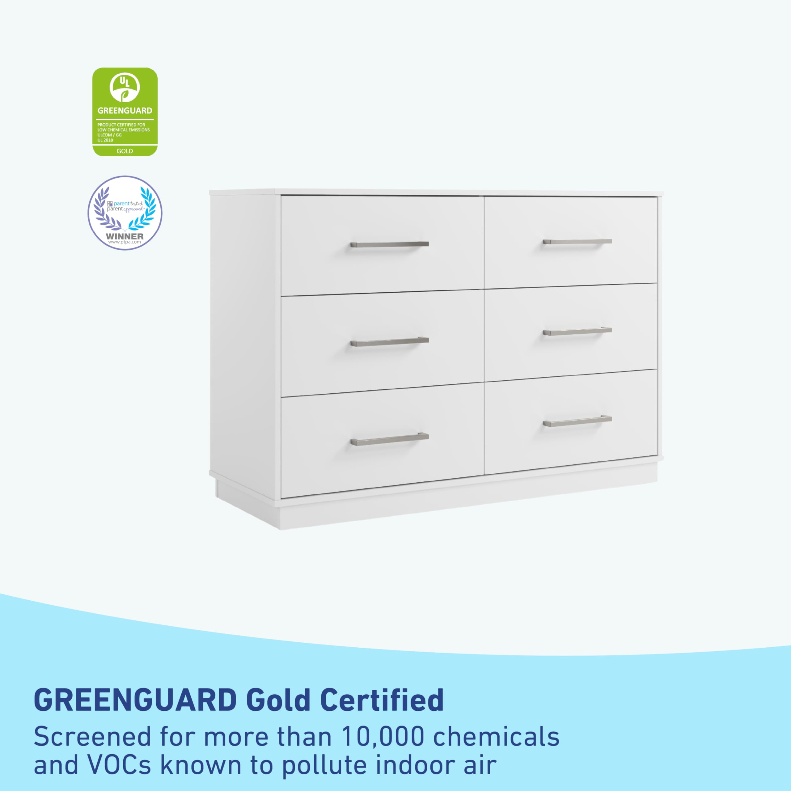 Amazon.com : Graco Essentials 6 Drawer Bedroom Dresser (White) GREENGUARD Gold Certified Dresser for Kids Bedroom, Kids Dresser with Interlocking Drawer System, 6 Drawer Nursery Dresser : Baby Amazon.com : Graco Essentials 6 Drawer Bedroom Dresser (White) GREENGUARD Gold Certified Dresser for Kids Bedroom, Kids Dresser with Interlocking Drawer System, 6 Drawer Nursery Dresser : Baby