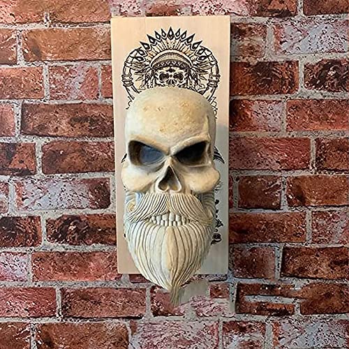 ACLFFSHOP Porte-Casque Moto Crâne, Motorcycle Helmet Holder, Monté Mural de la résine Étalage Casque, pour vélo, Manteaux, Casquettes, balles de Baseball et Casque de Rugby, 4 Types Cover