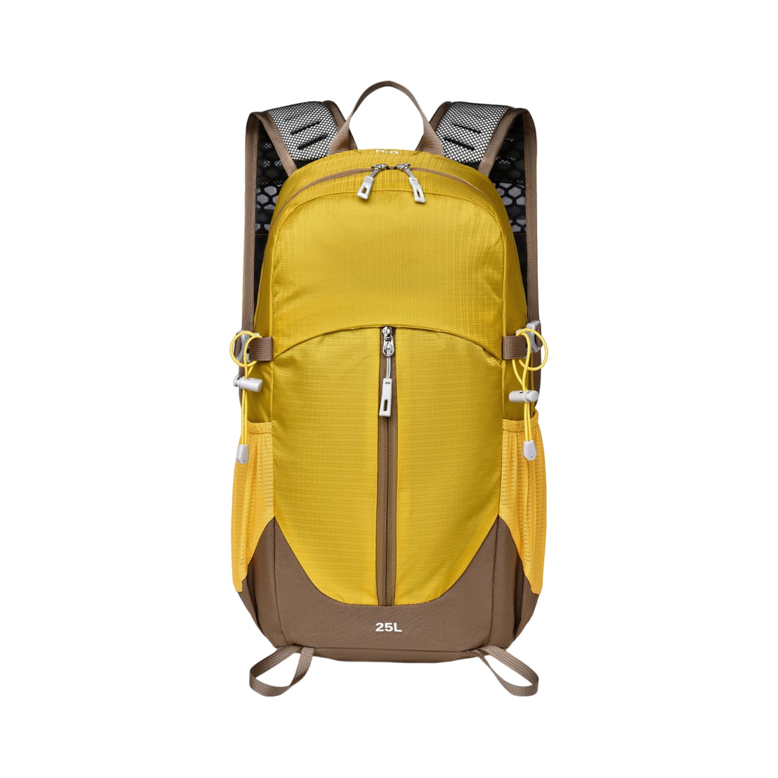25L Zaino da Escursionismo Zaino Outdoor Impermeabile Sistema Dorsale Traspirante Zaini per Viaggi Camping Uso Quotidianoa Giallo