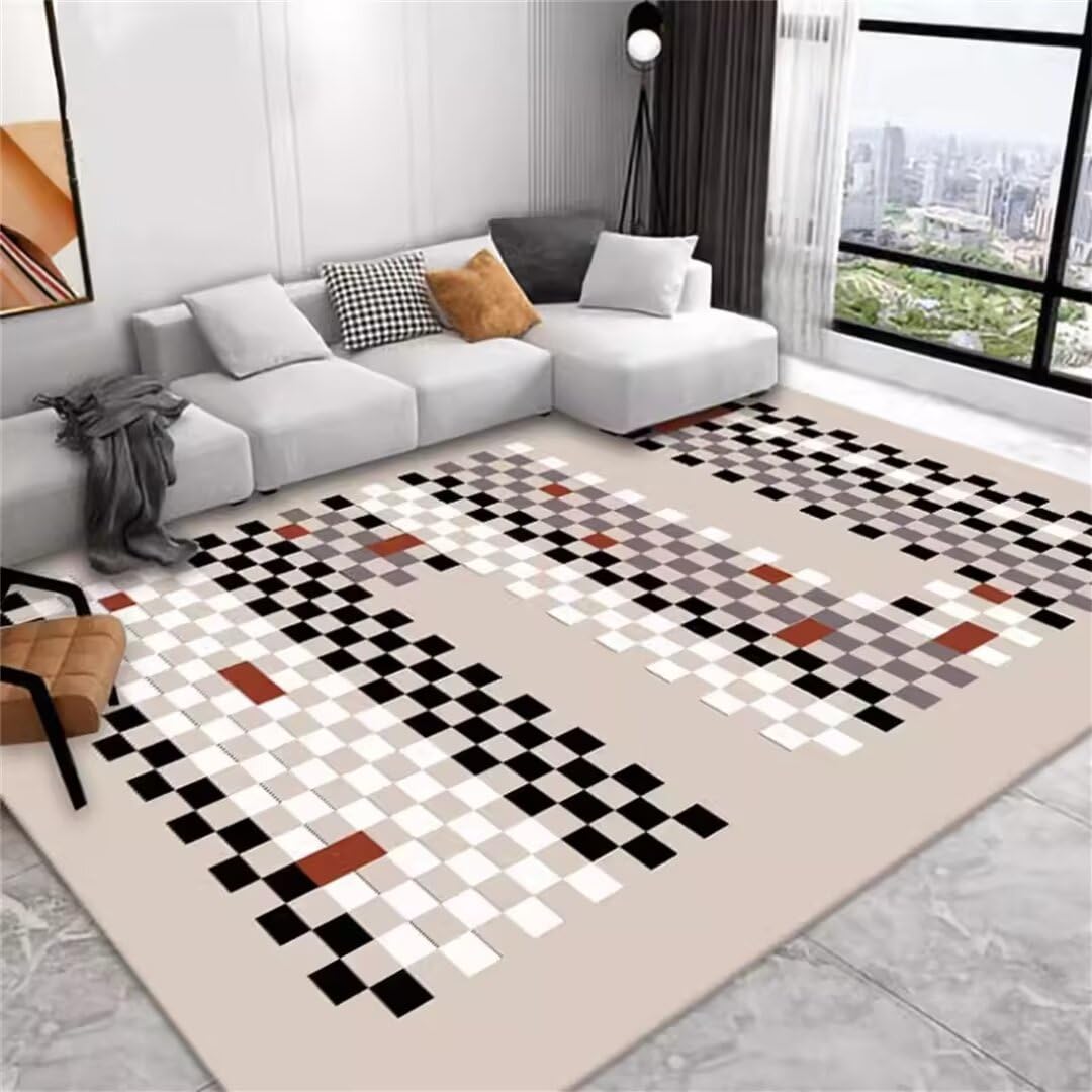 Tapis moelleux noir 60x100cm pour grand chien et décoration chambre salon
