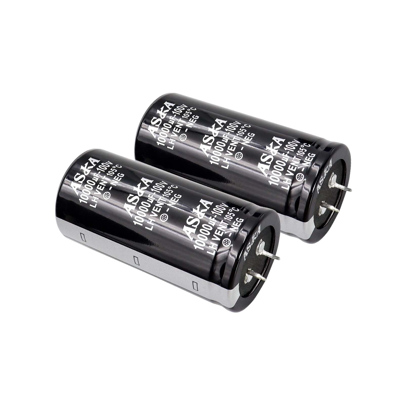 100 V 10000 UF Snap in Aluminium Elektrolytkondensator 35 x 70 mm für Endstufe und Filter Audio, Durchgangsloch-Kondensator, kompatibel mit Auto-Audio