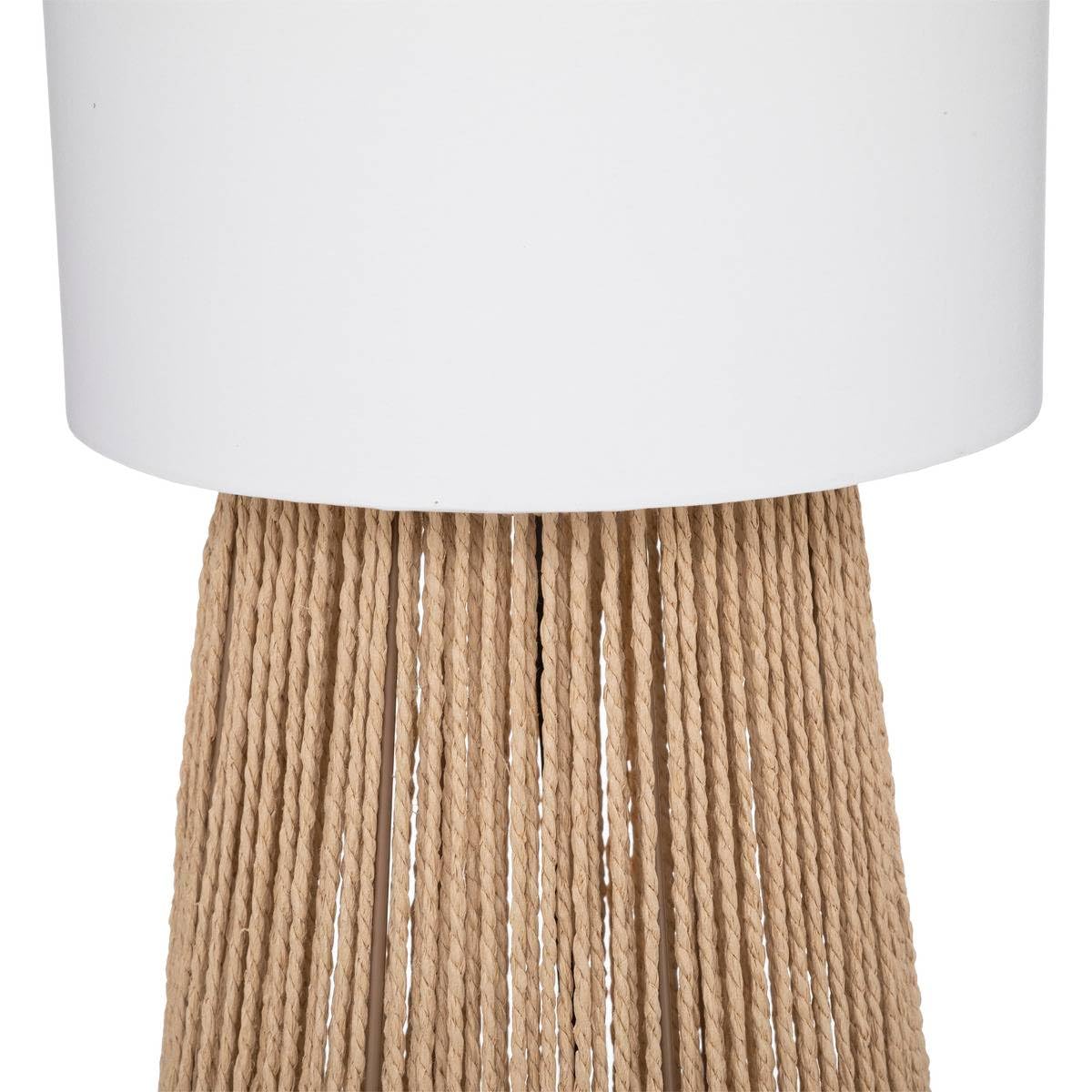 Atmosphera - Lampadaire Aissa - papier et métal - blanc - H130 cm