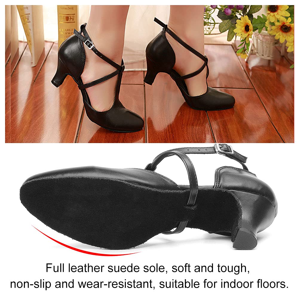 Scarpe da Ballo Latino Donna Punta Chiusa Standard Salsa Tango Moderna Valzer Samba Party,Modello-L272-6