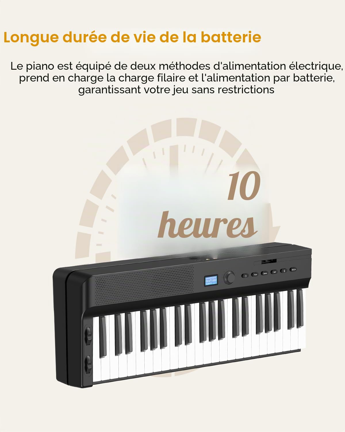 Clavier de piano pliable amélioré 88 touches pleine taille semi-lesté Support MIDI, Bluetooth portable pliable avec pédale de sustain et sac de piano, support de partition le meilleur cadeau