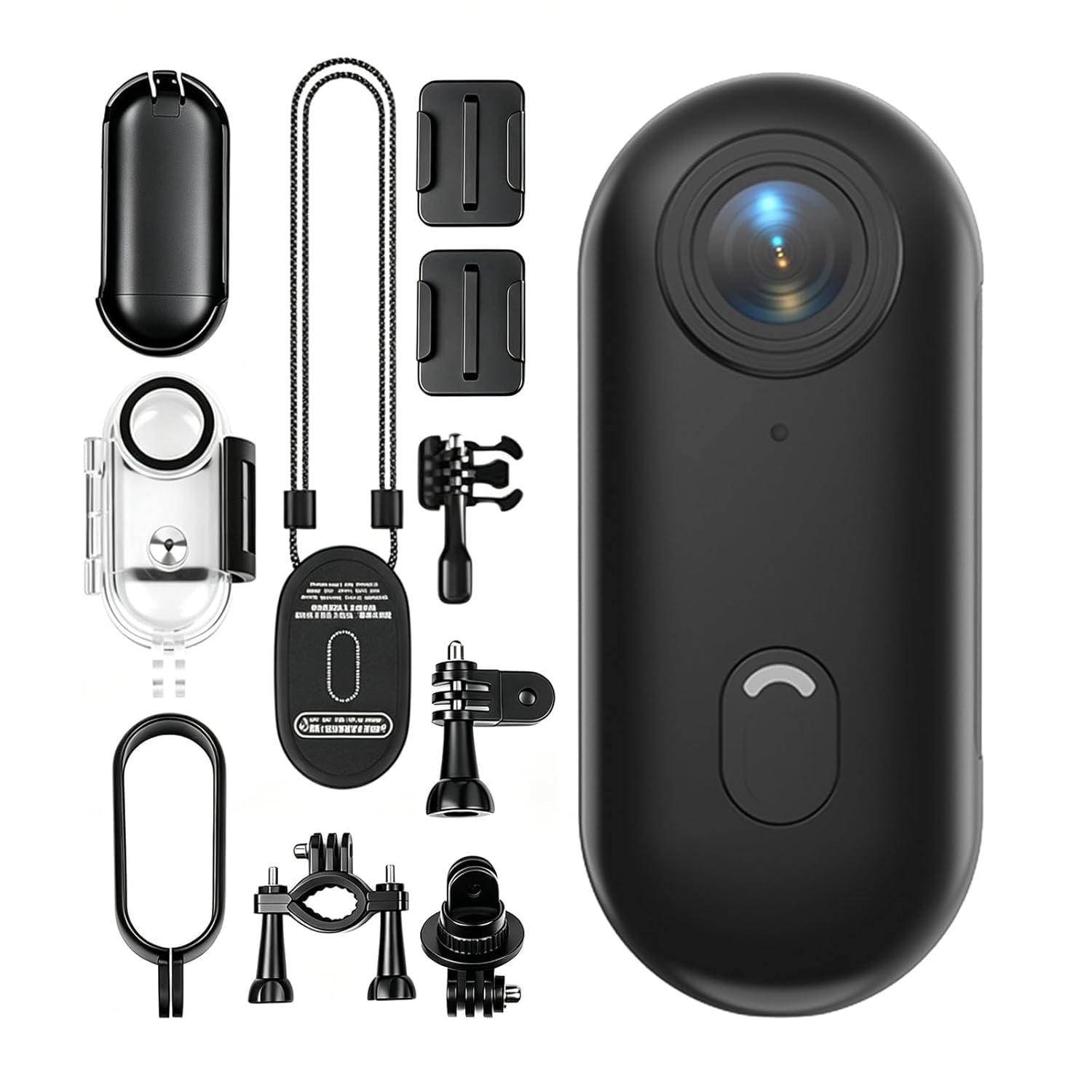 New 4K 30FPS Tiny Action Camera WiFi Sports Camera 120° Wide Angle Lens Built-in Battery Magnetic Lanyard Back Clip Waterproof Case Mounting Accessories for Outdoor Activities-image-1