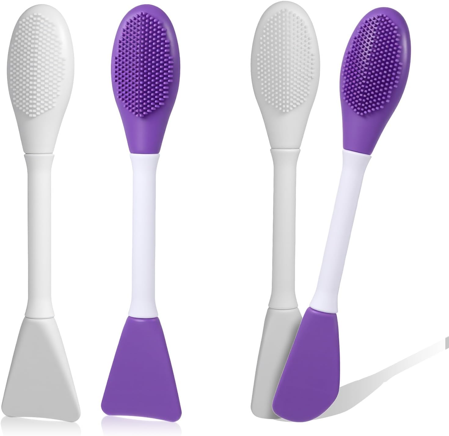 4 PCS Silicone Pore Cleaning Brush Facial Cleansing Brush Pore Brushes for Face Facial Silicone Scrubber for Exfoliation