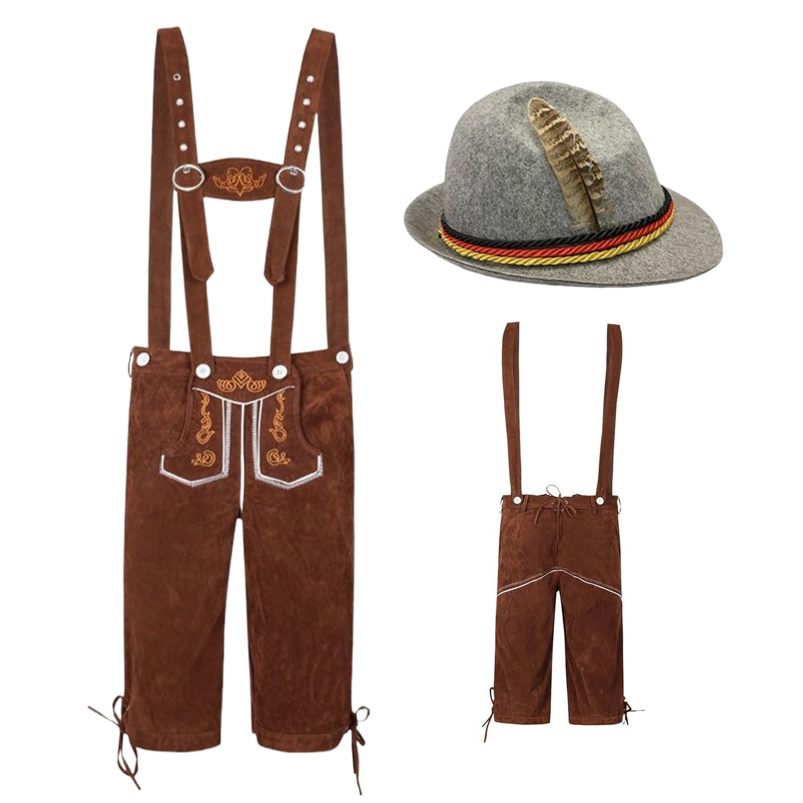 Costume da Oktoberfest da uomo, tradizionale, per feste di birra, per feste musicali, eventi culturali tedeschi, celebrazioni e riunioni di famiglia