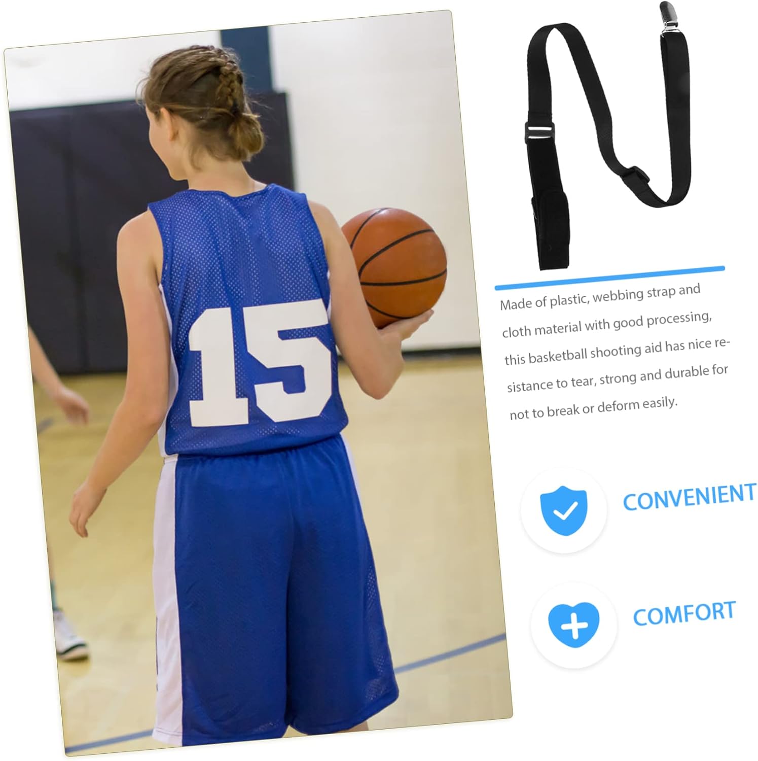 3pcs Basketball Shooting Aid Basketball Training Equipment Guide Strap Accessories