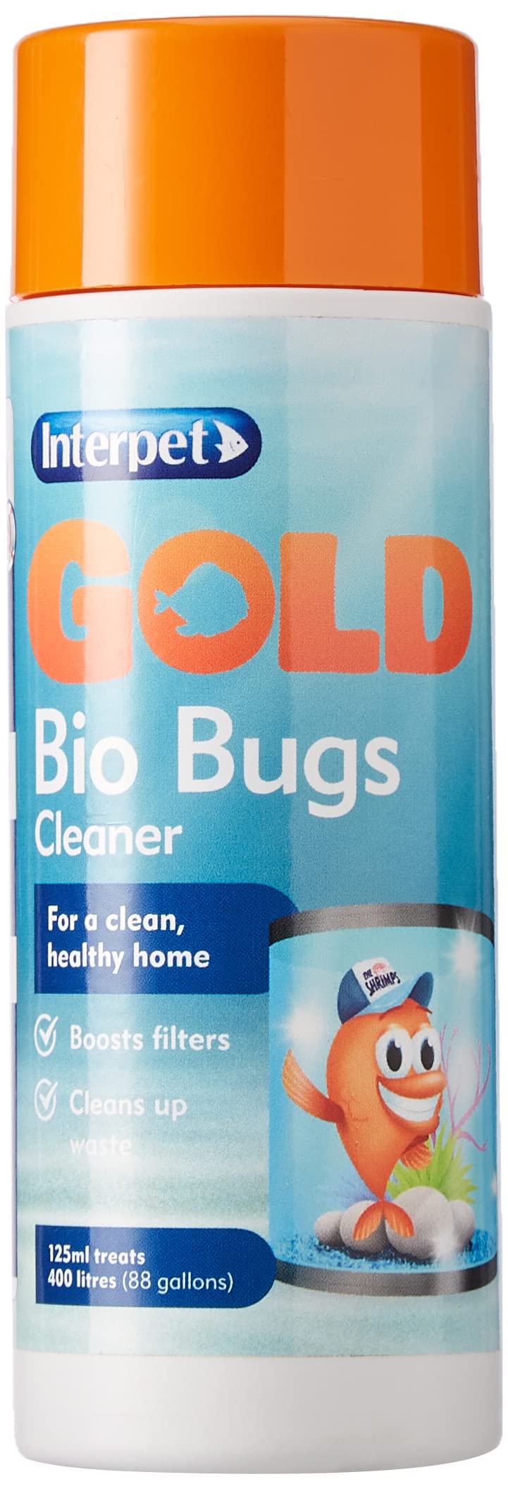 Interpet Gold Bio Bugs Cleaner for Goldfish Bowls, Fish Tanks, Aquariums, boosts filters, cleans up waste, 125ml