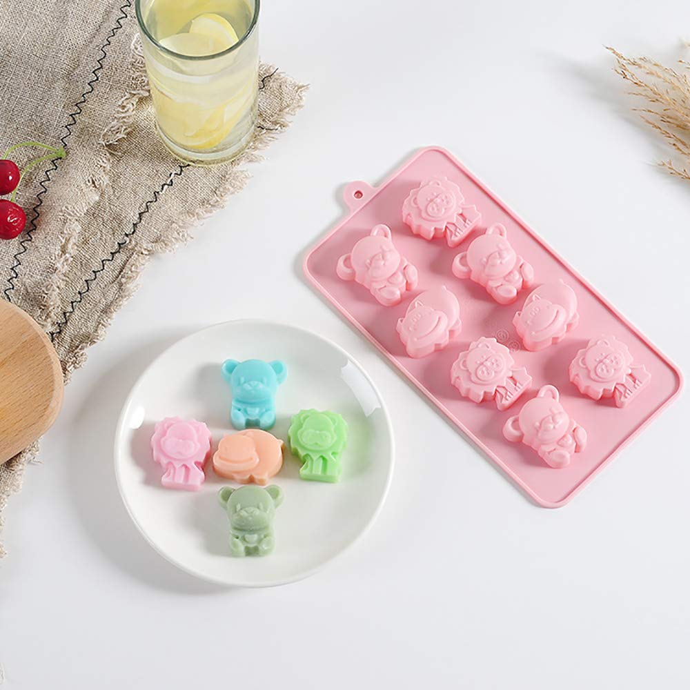 Molde De Chocolate con Forma De 8 Cavidades, Juego De Molde De Silicona Antiadherente 2pcs para Jalea De Chocolate Dulce, Cubo De Hielo
