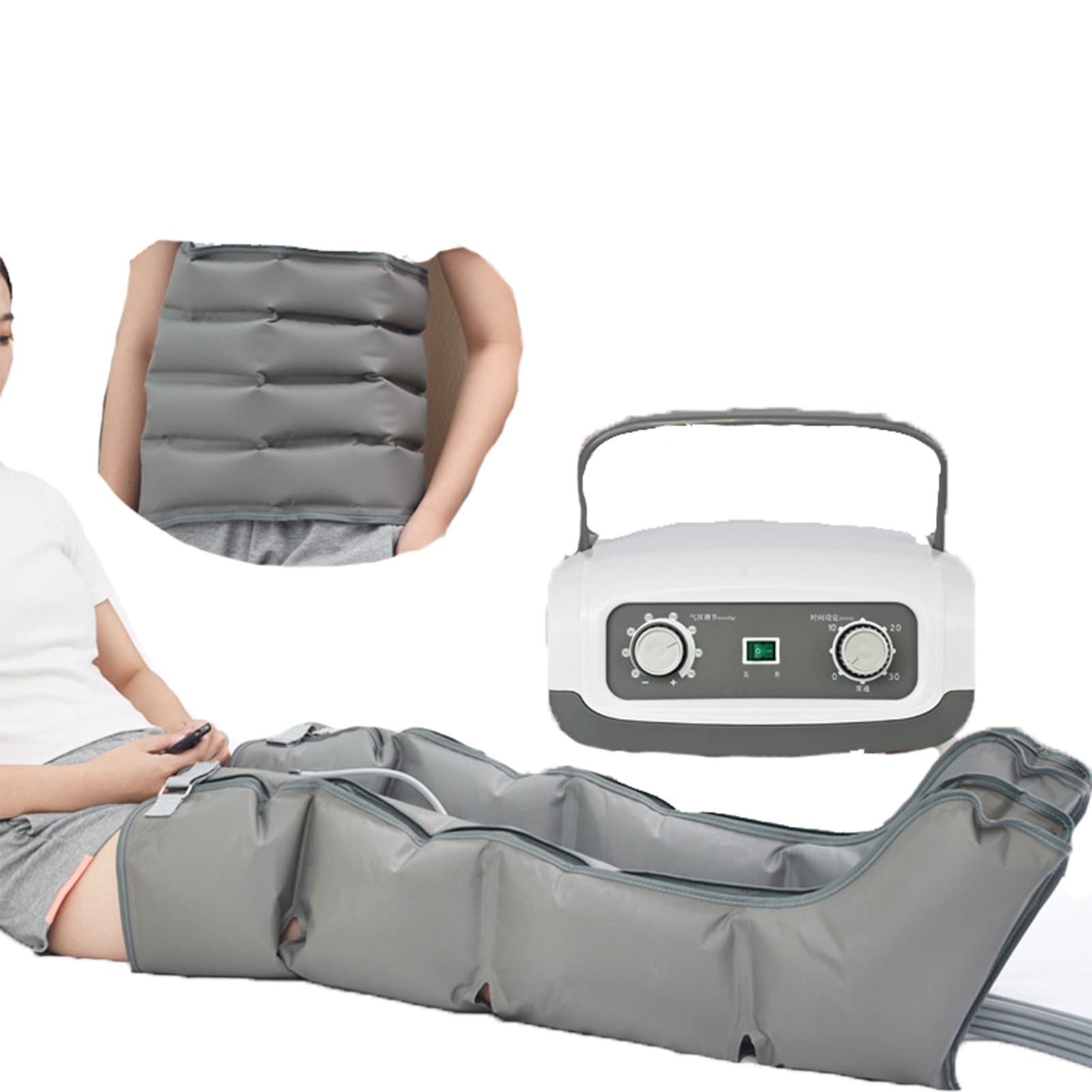 Macchina per massaggiatore a compressione d'aria per macchine per massaggio linfatico delle gambe Rilassa la circolazione sanguigna Avvolgimenti per le gambe Macchina per massaggio ai piedi con funz