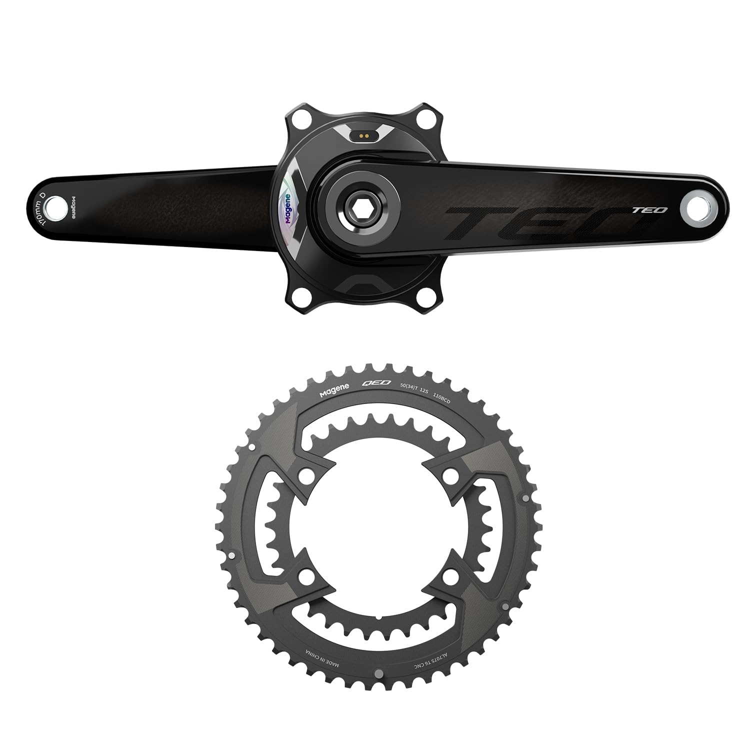 パーツ Magene pes 515 165mm 50-34 Amazon.com : Magene TEO 165mm Power Meter Crankset and QED 50/34