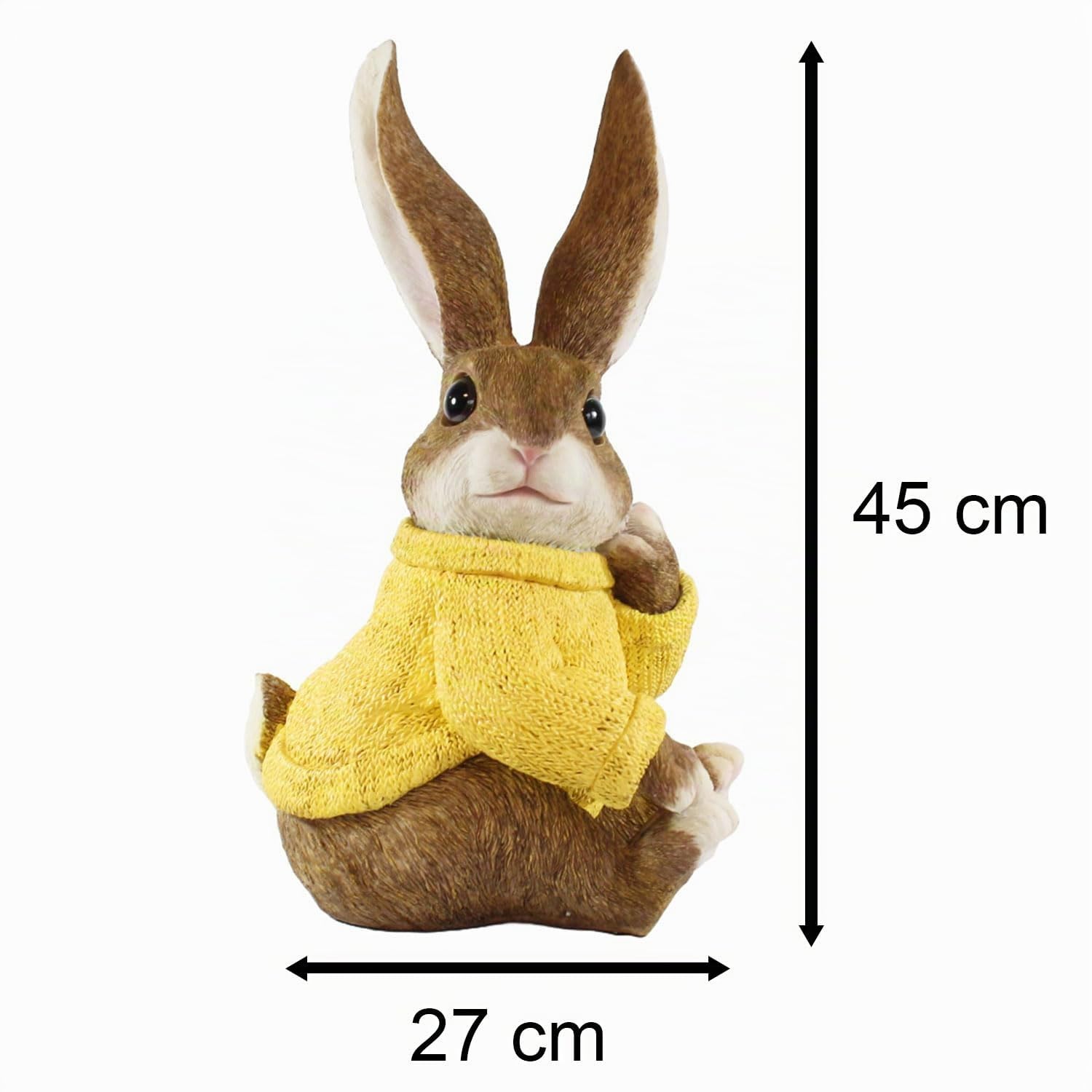 colourliving Hasen Deko Figuren XL Osterhasen Figuren Groß witzige Osterhasen mit Pullover (Gelb)