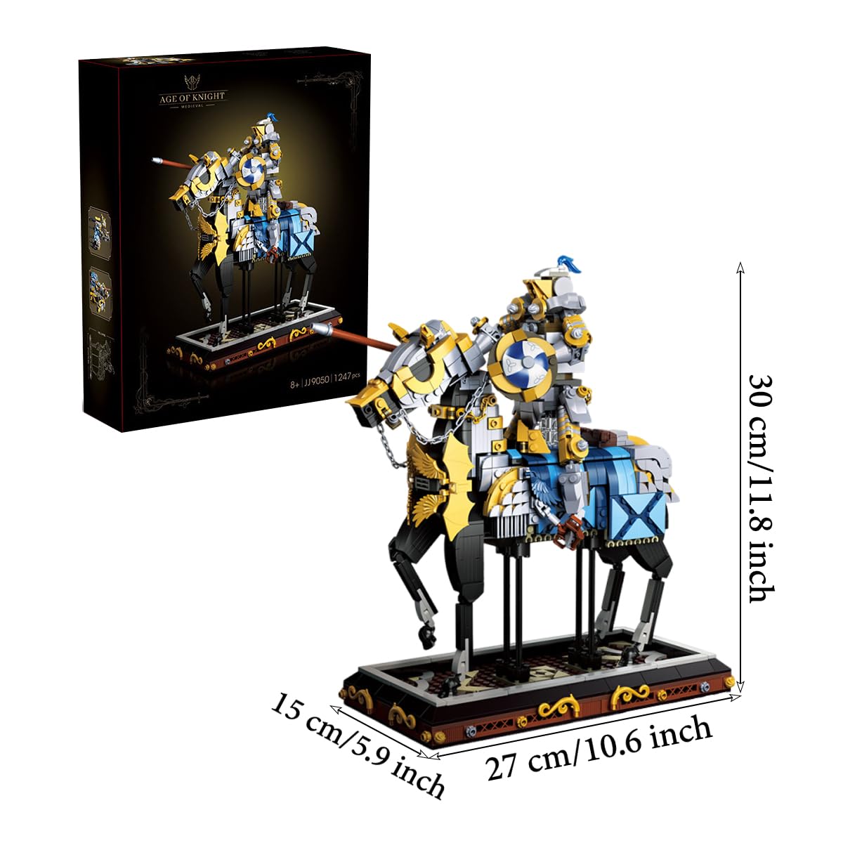 1247 Stück Mittelalter Ritter Bauklötze, Spartaner Krieger Bausteine Spielzeug Modelle, Vintage Ritter Desktop Dekoration, Geburtstags Geschenke für Jugendliche und Erwachsene