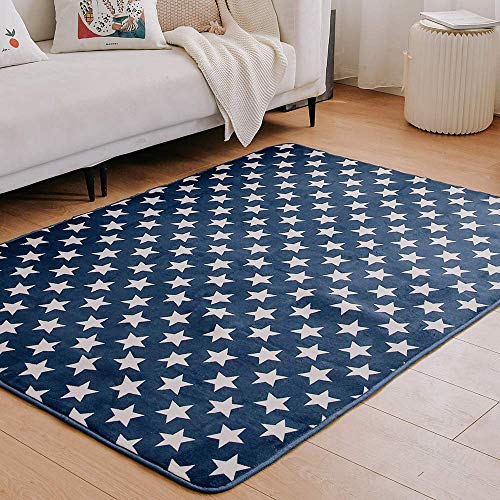 【Amazon.co.jp 限定】クモリ(Kumori) ラグ カーペット 洗える ラグマット 滑り止め マット 絨毯 オールシーズンタイプ フランネルラグ 床暖房/ホットカーペット対応 防ダニ・抗菌・防臭加工 (4畳・200*300cm スター)