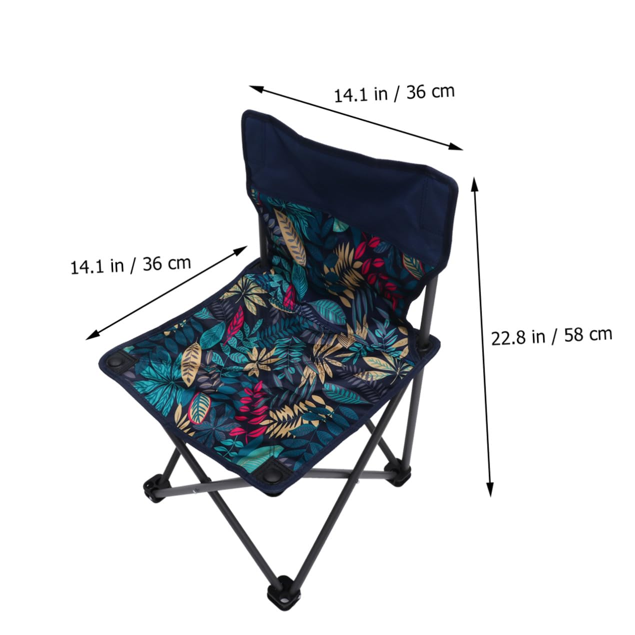 BESPORTBLE Chaise de Pêche Pliante en Métal, Portable et Pliable, Paquet de Transport à Sangle, Camping et l'escalade, Bleu