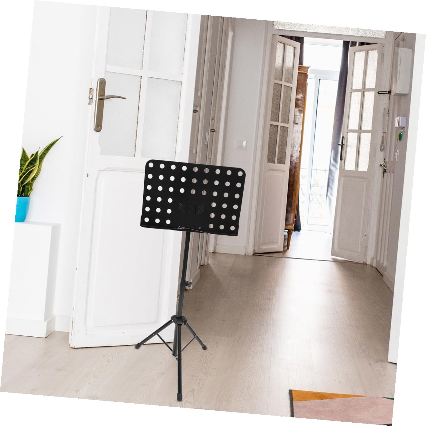 Alipis Atril para Partituras Plegable y Ajustable de Acero y Abs, Soporte Portátil Negro para Guitarra, Violín y Música, Adecuado para Partituras, Libros y Tablets, Uso en Conciertos