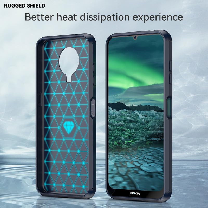 Image of Hybrid Carbon Fiber Back Case for Nokia G10 / G20 (Blue)