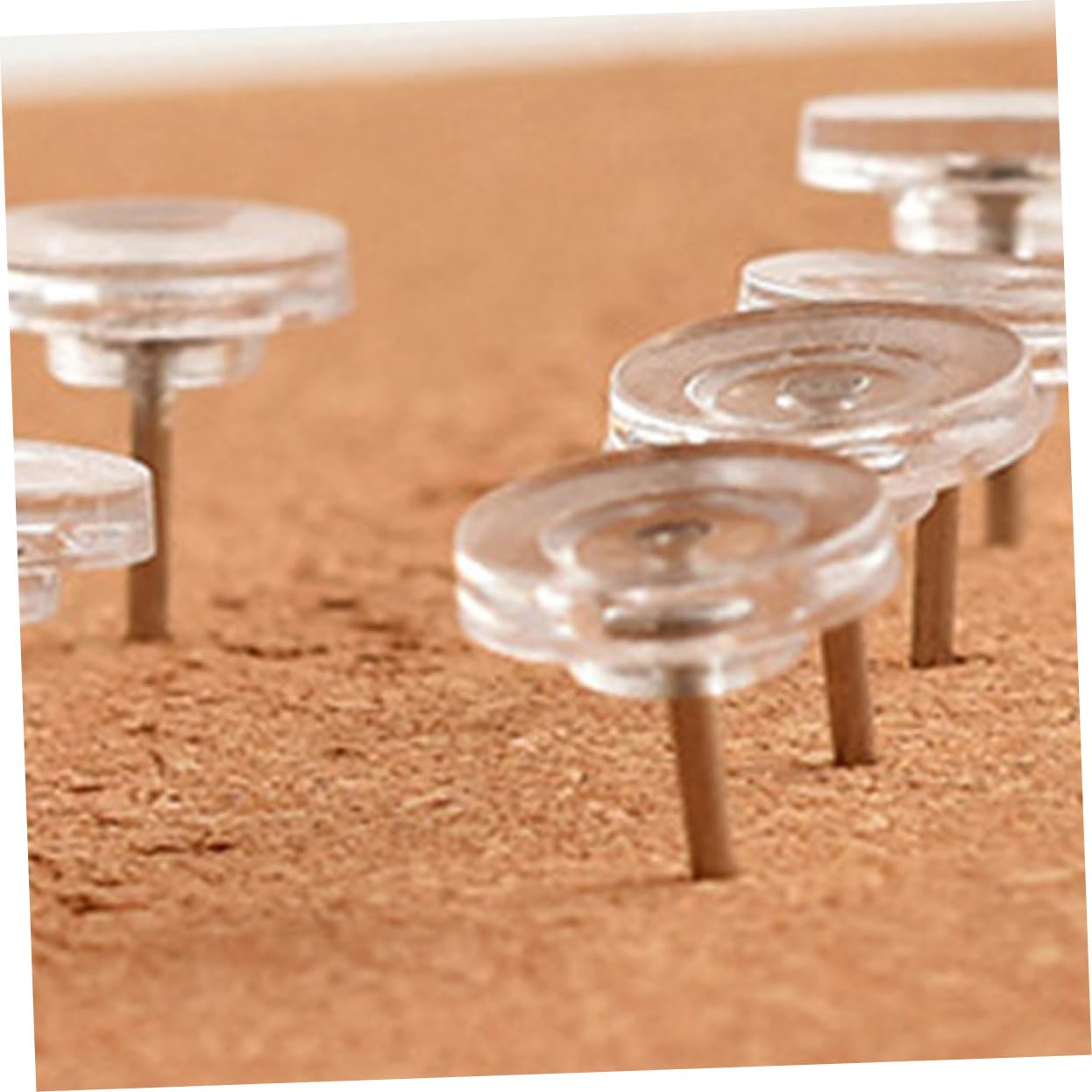 NUOBESTY 800stücke Transparente Pinnnadeln Runde Kork-pinnwand-reißnägel Klare Thumbtacks Für Memo-Boards Karten Und -projekte Für Zuhause Und Büro