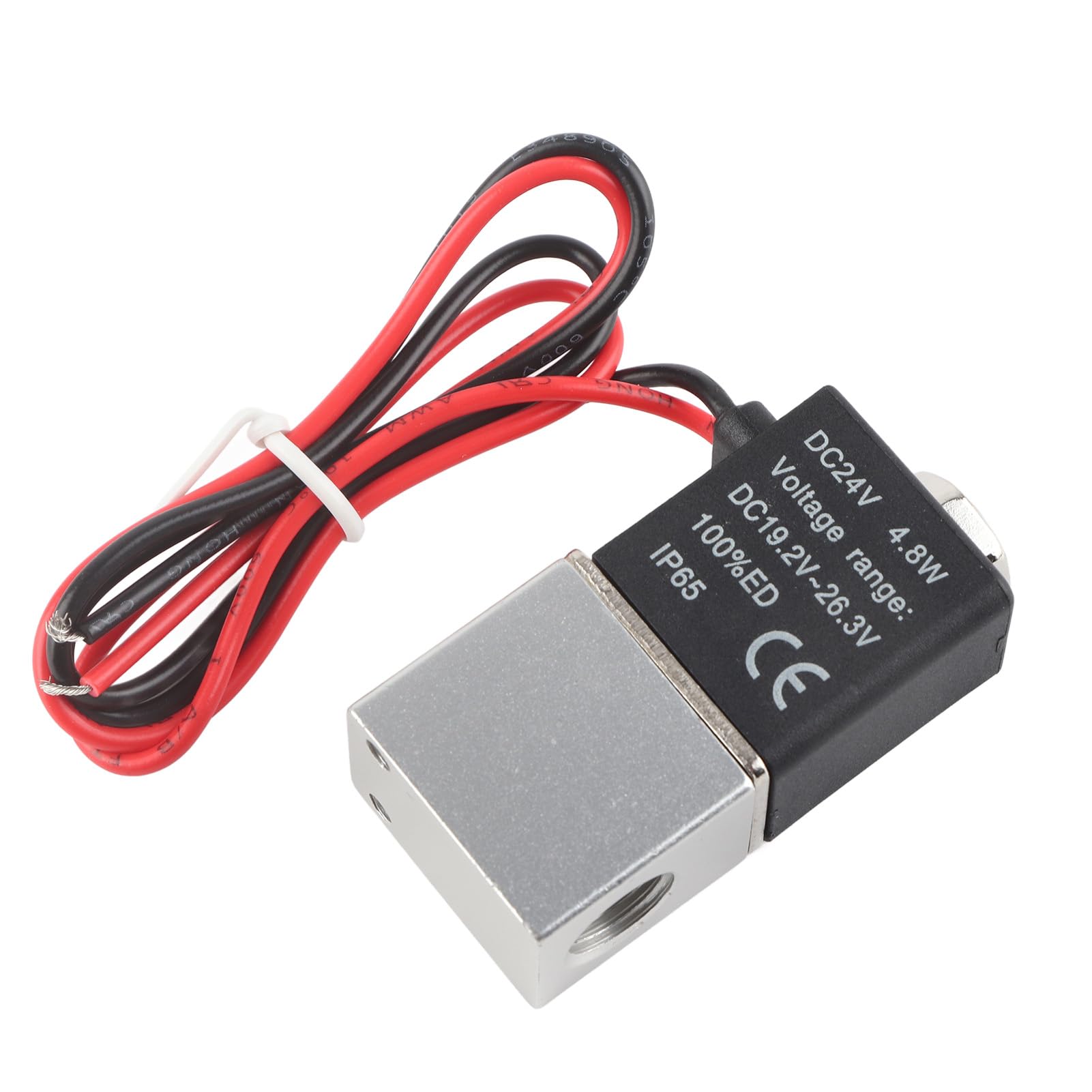 Elektrozawór 2-drożny DC 24V 1/4" uniwersalny do wody powietrza i oleju z aluminium stopu szybki montaż trwała konstrukcja odporny na korozję