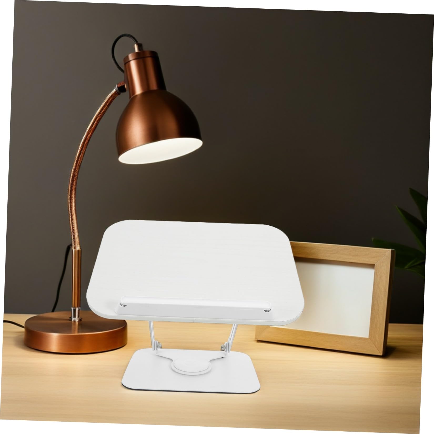 Soporte Ajustable para Libros de Mesa con Base Giratoria 360°