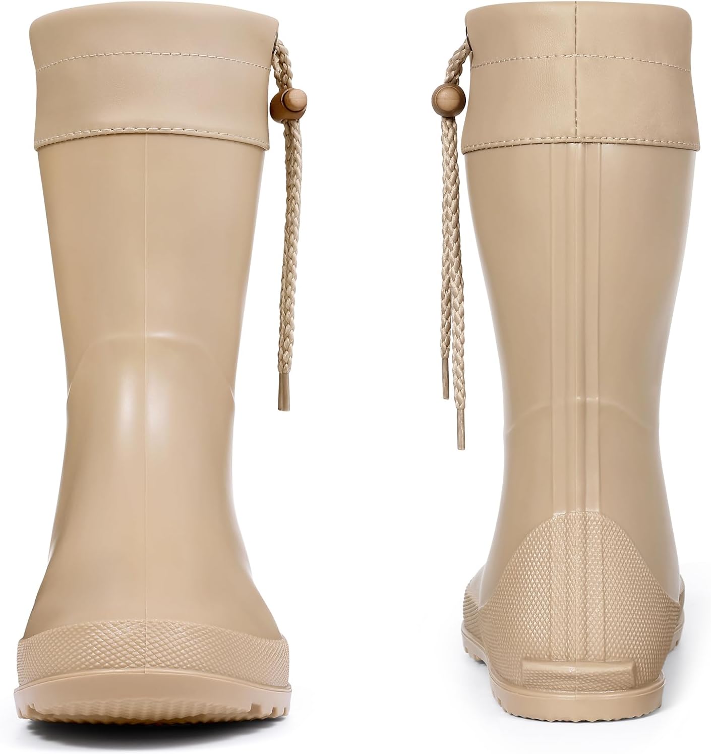 Asgard Women's Mid Calf Rain Boots Collar Gardening Boots Ultra Lightweight Portable Garden Shoes