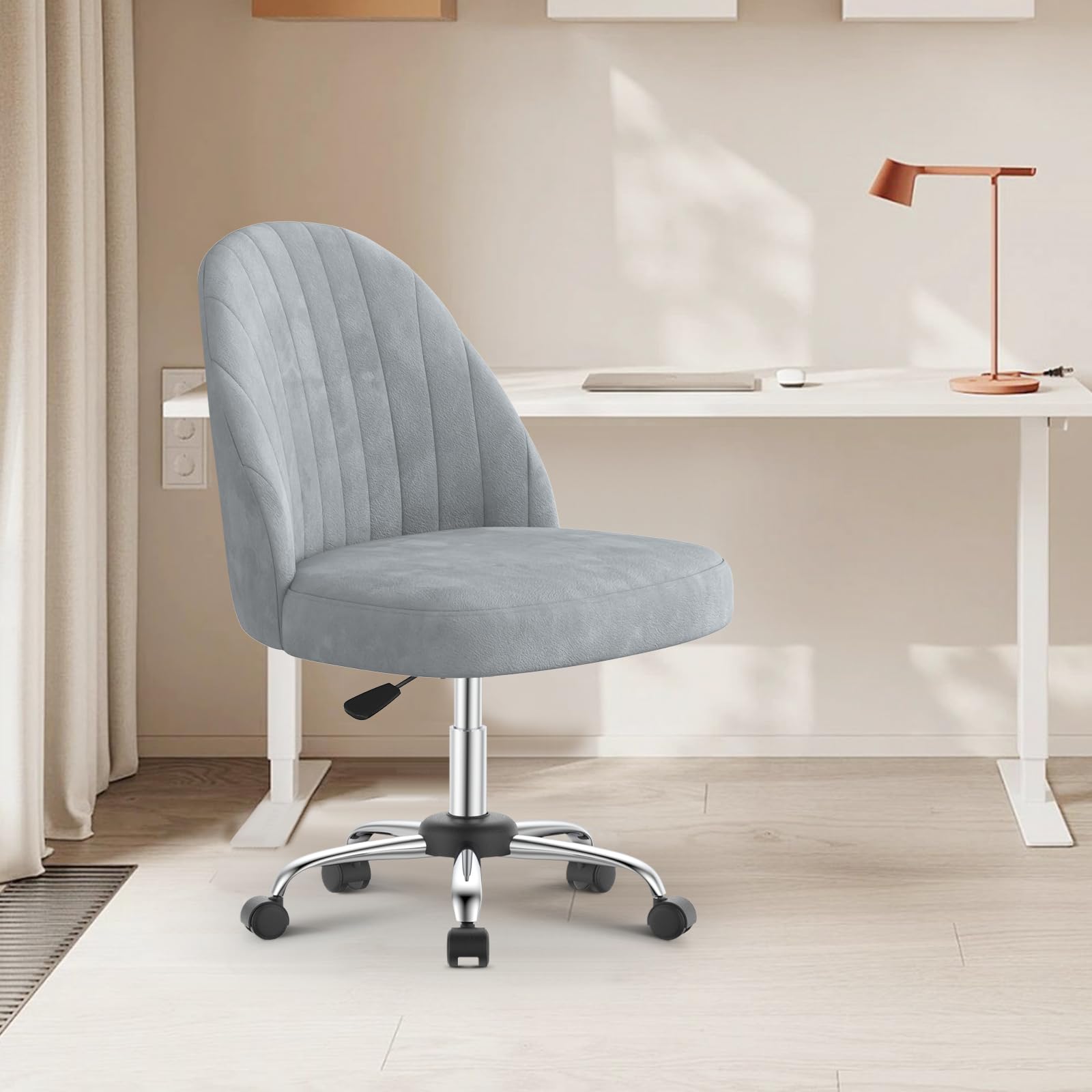 HOMCOM Sedia da Ufficio Ergonomica in Finta Pelle PU con Altezza Regolabile, Poltrona da Ufficio e Studio con Seduta Girevole e 5 Ruote, Nero