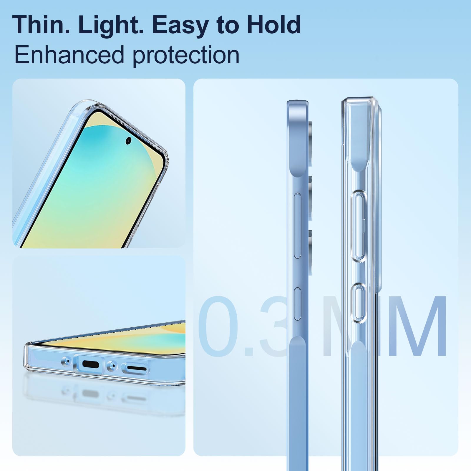 PIXFAB For Motorola Moto E14 / G04 / G24 Clear Case, Shockproof