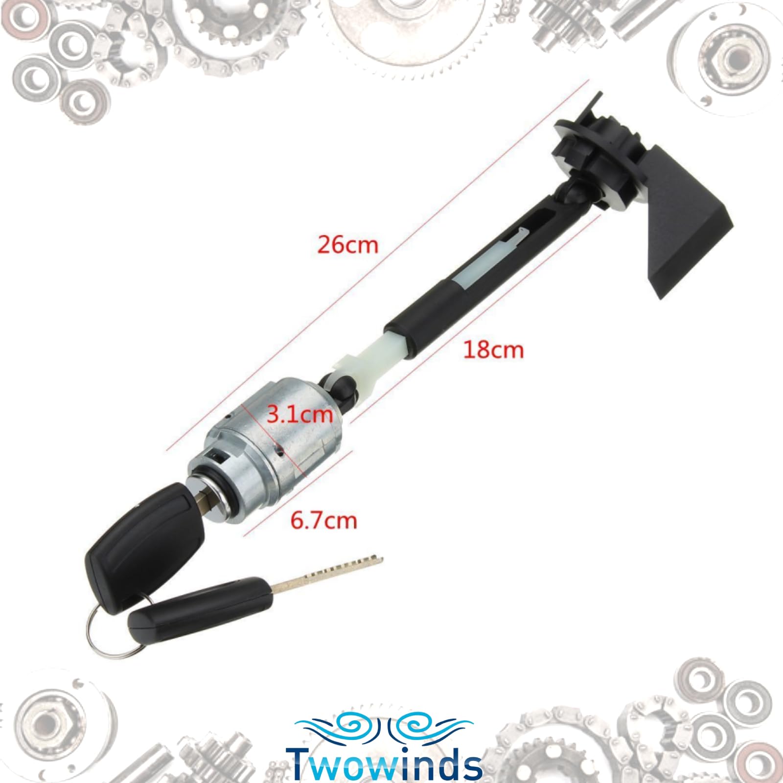 Twowinds Cilindro Serratura Cofano 1355231 Compatibile con Ford Focus 2