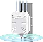 WAVLINK AX1800 Outdoor WiFi 6 Extender, IP67 Weatherproof Outdoor Access Point, High Power Long Range WiFi Extender Signal Booster, 4x8dBi Antennas, Compatible Starlink for Farm, Yard, RV, Campsite