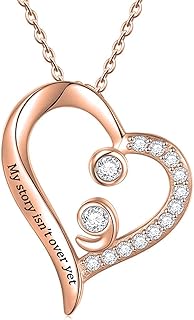 My Story Isn't Over Yet Necklace Semicolon Jewelry Semicolon Necklace Recovery Gift Suicide Awareness Inspirational Gift Keep Going