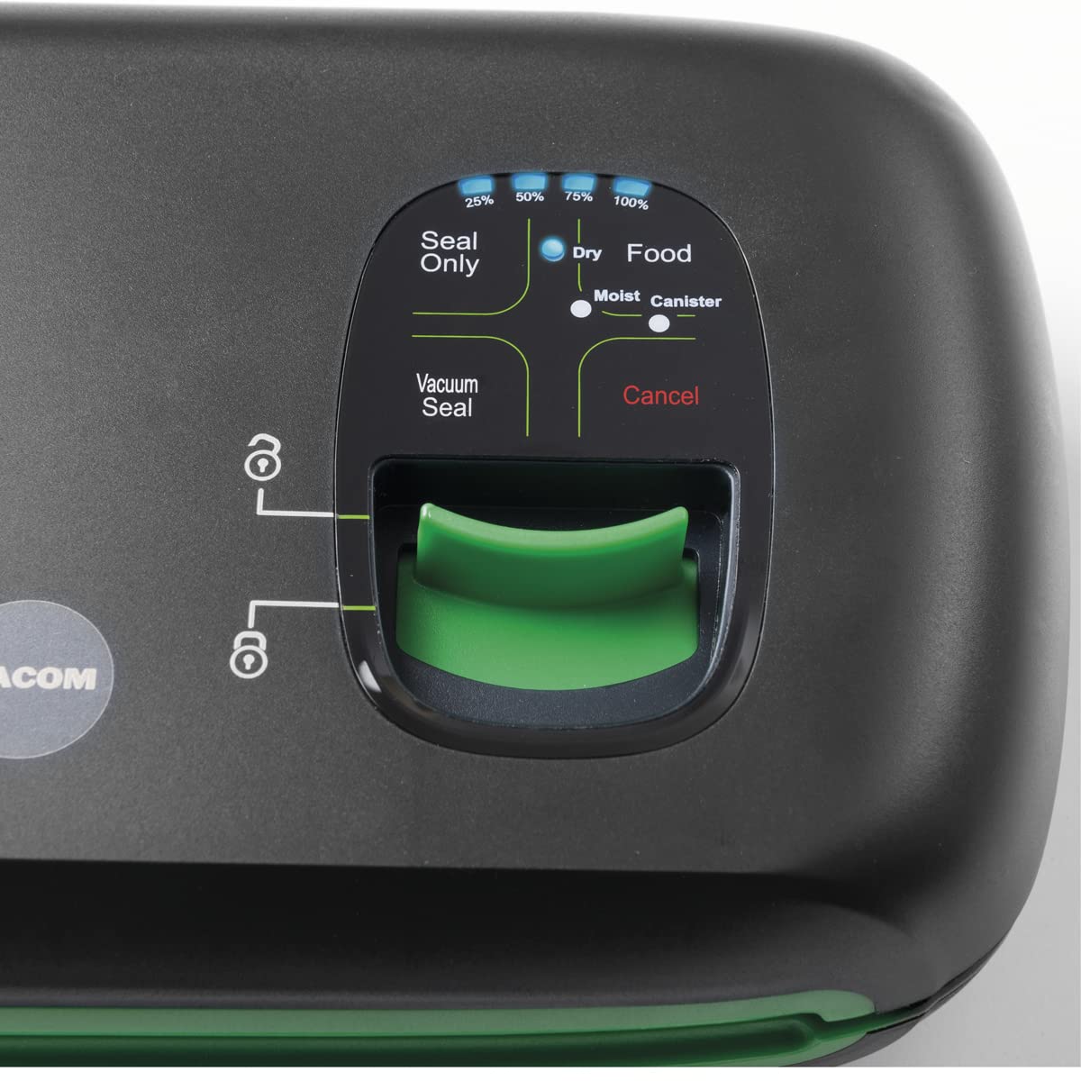 MACOM Forever Fresh VAC 4000 Potente Macchina sottovuoto Cordless con barra sigillante da 28 cm, Nero E Verde