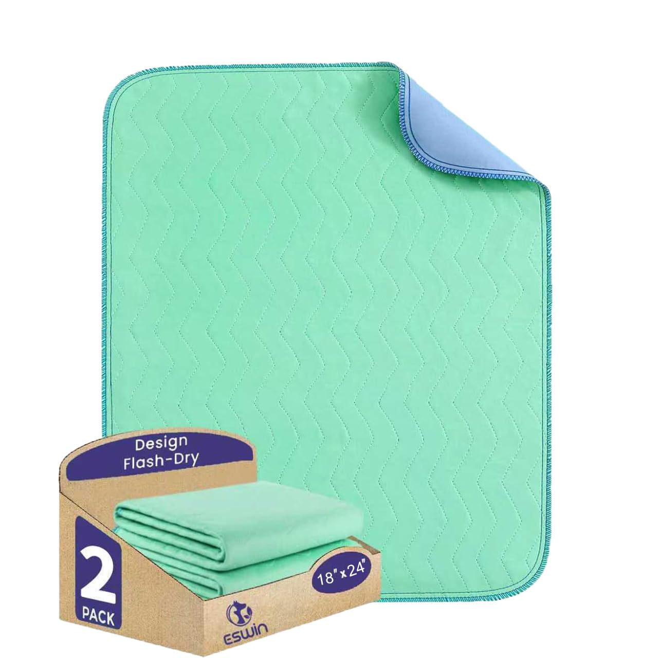 Photo 1 of Washable Underpads,Super Absorbency Reusable Bedwetting Incontinence Pads for Kids, Adults, Elderly, and Pets - Waterproof Protective Pad for Couch, Sofa, Floor,Bed (500 Washes)