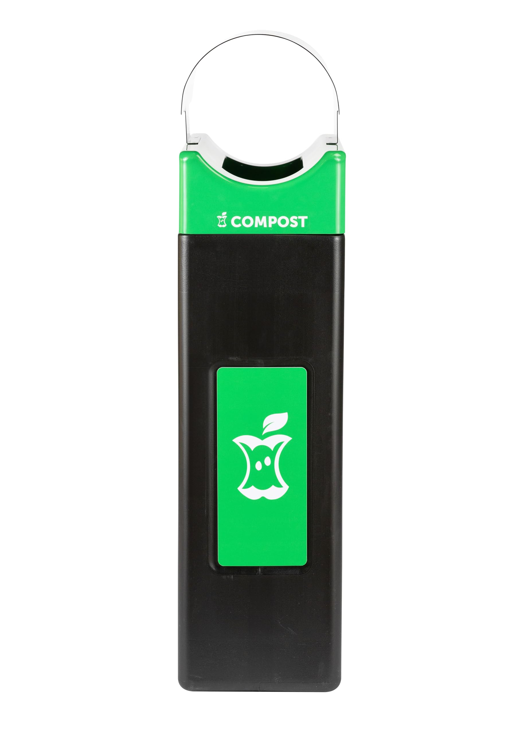 Avante™ Series Made in The USA, Black Compost Container, 30-Gallon Shallow, Green Compost Panel, Green Lid, Black Canopy, Liner Included