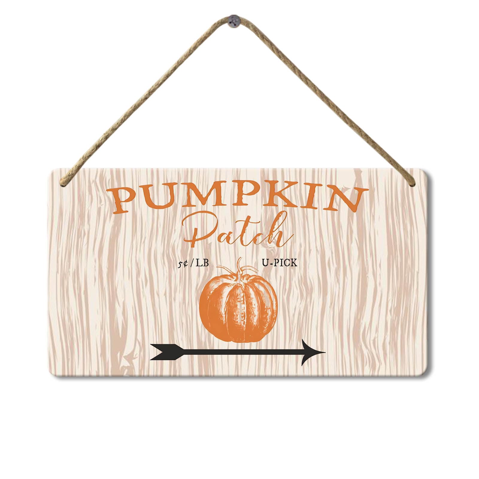 Pumpkin Patch Sign Wooden Wall Sign, 8x12 Inch, Wooden Pumpkin Sign
