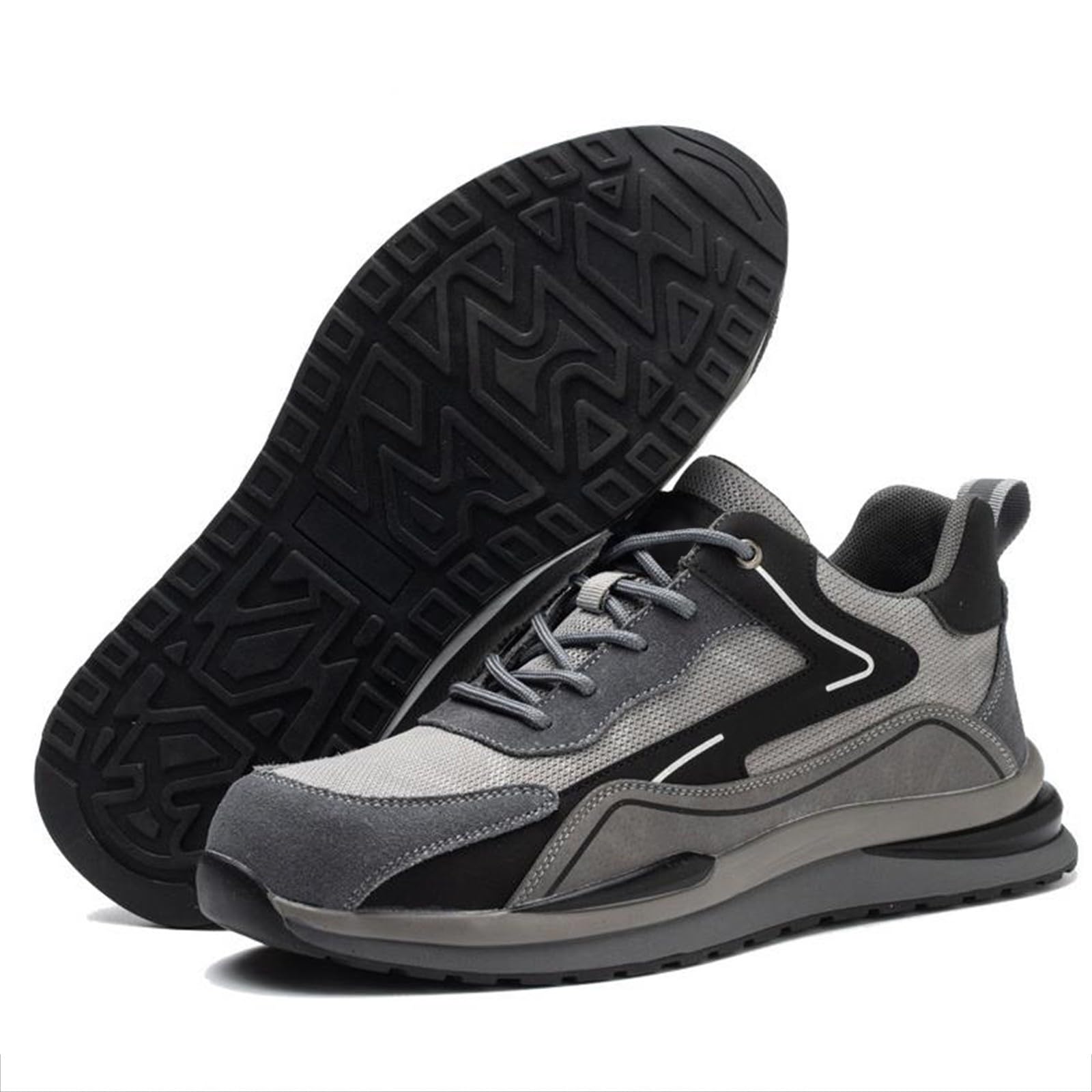 Męskie buty trekkingowe, ochronne buty trekkingowe, wytrzymałe, swobodne sneakersy, antypoślizgowa gumowa podeszwa, wytrzymała przyczepność na terenie i przemysłowa odzież robocza