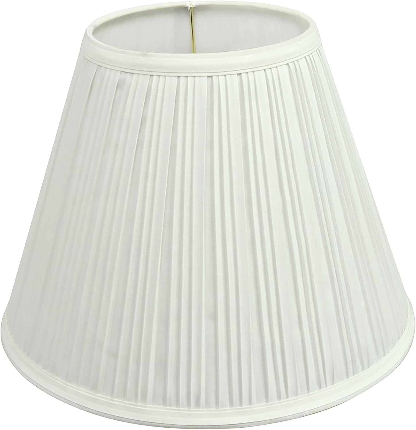 Aspen Creative 59101A Empire Uno Lamp Shade in Powder White, 5" Top x 10" Bottom x 8" Slant Height, Slip UNO 33mm Off-White