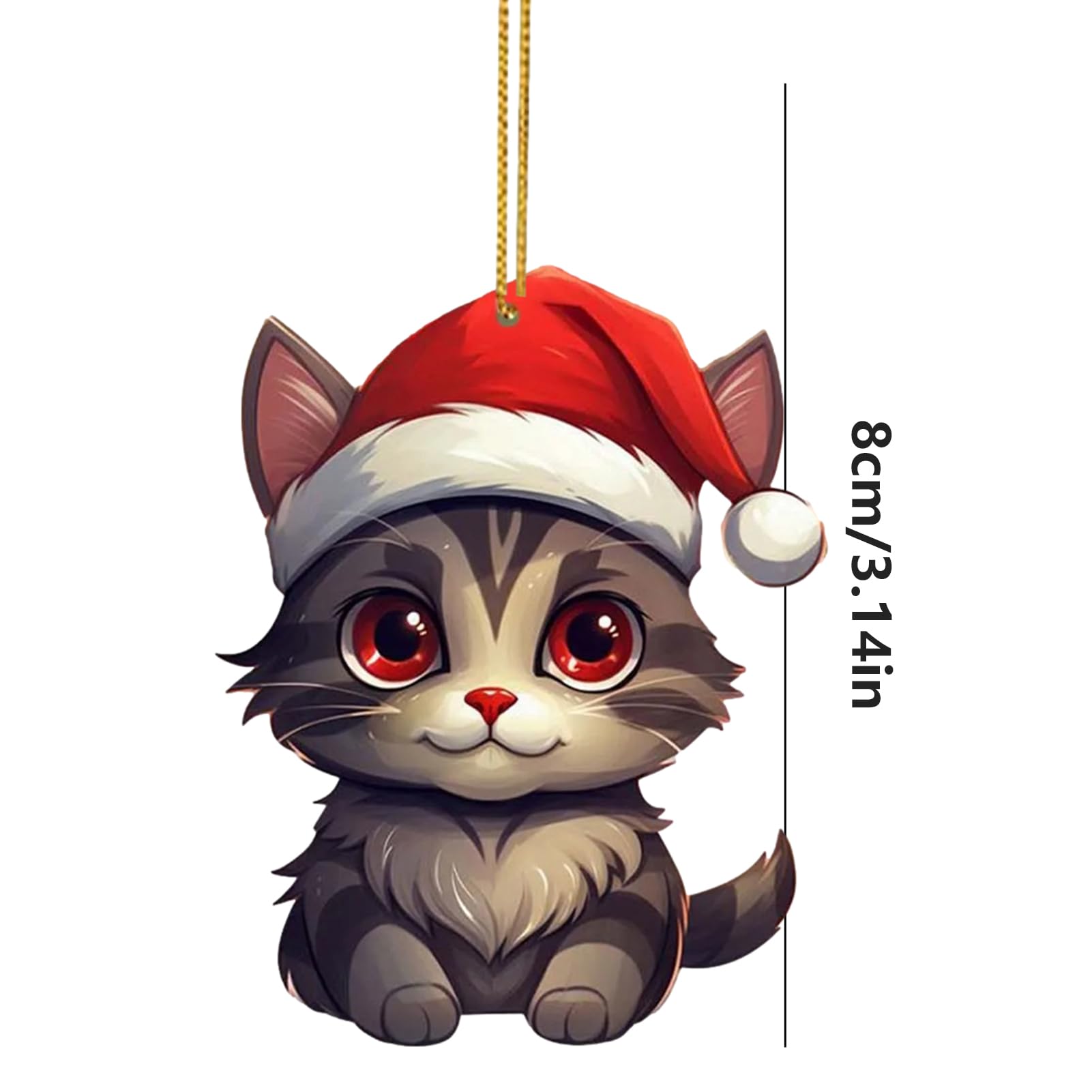 Amazon.co.jp: クリスマスツリー用の猫のオーナメント - 2D アクリル製