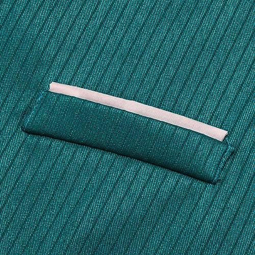 Barry.Wang Herren Formale Anzug Weste Gestreift Casual V-Ausschnitt Slim Fit Einfarbig Weste für Hochzeit Party Smoking, petrol, XX-Large