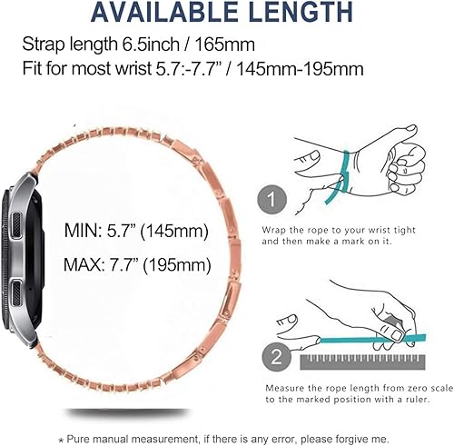 Miniatura 6 de Correas compatibles con Samsung Galaxy Watch de 1.81 pulgadas  Galaxy 3 de 1.77 pulgadas y 0.872 pulgadas, correa de repuesto de metal de acero