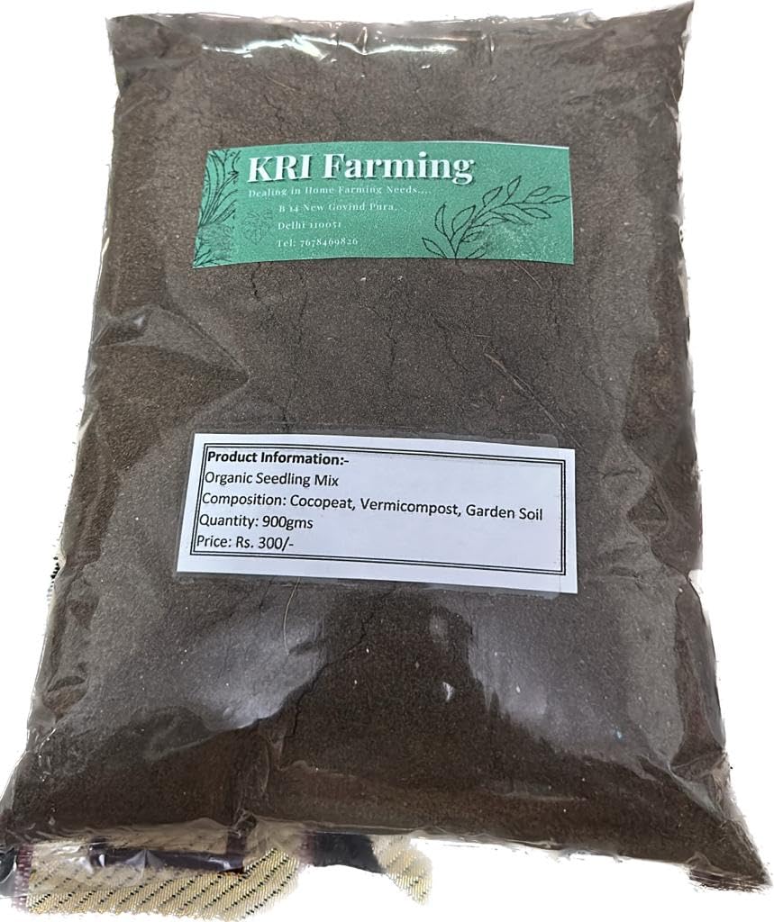KRI Farming Seedling Mix, Potting Mix, Organic Media for Better Seed Germination and Plant Growth, 900Gms, Best for Home Gardeners (B0CHNWMJNS) Amazon Price History, Amazon Price Tracker
