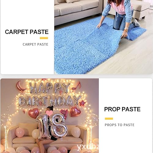 Miniatura 10 de Cinta de tela de doble cara resistente, cinta de tela duradera, fácil de quitar sin residuos, súper pegajosa para alfombras, alfombras y ropa, etc.