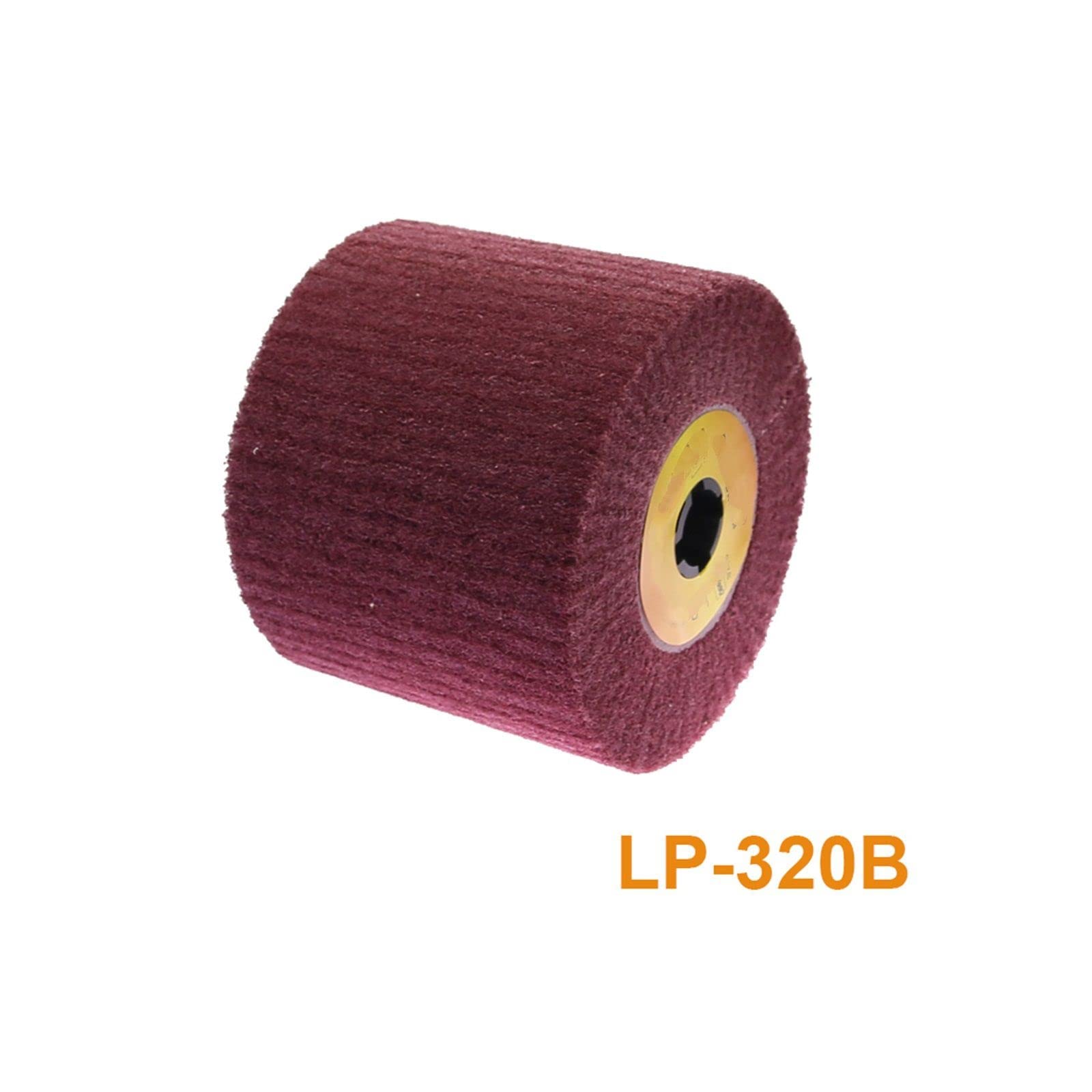 ZZSRJ 1 Uds 120 * 100 * 19mm Cepillo de Solapa de Nailon no Tejido Rodillo de desbarbado Pulido Satinado Acero Inoxidable (Color : LP-320B)