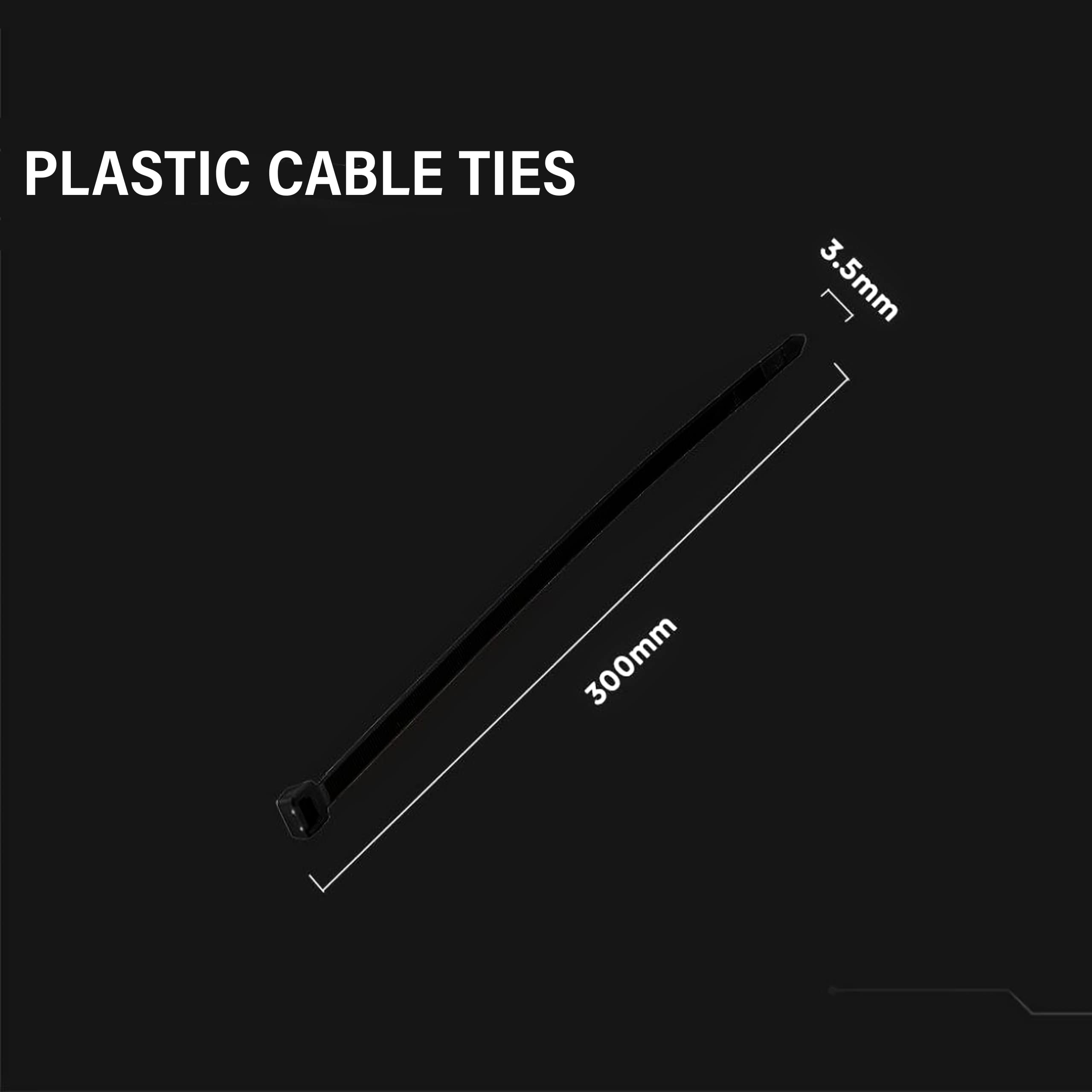 V-TAC Bridas Para Cables De Plástico De 3,5 Mm X 300 Mm – Paquete