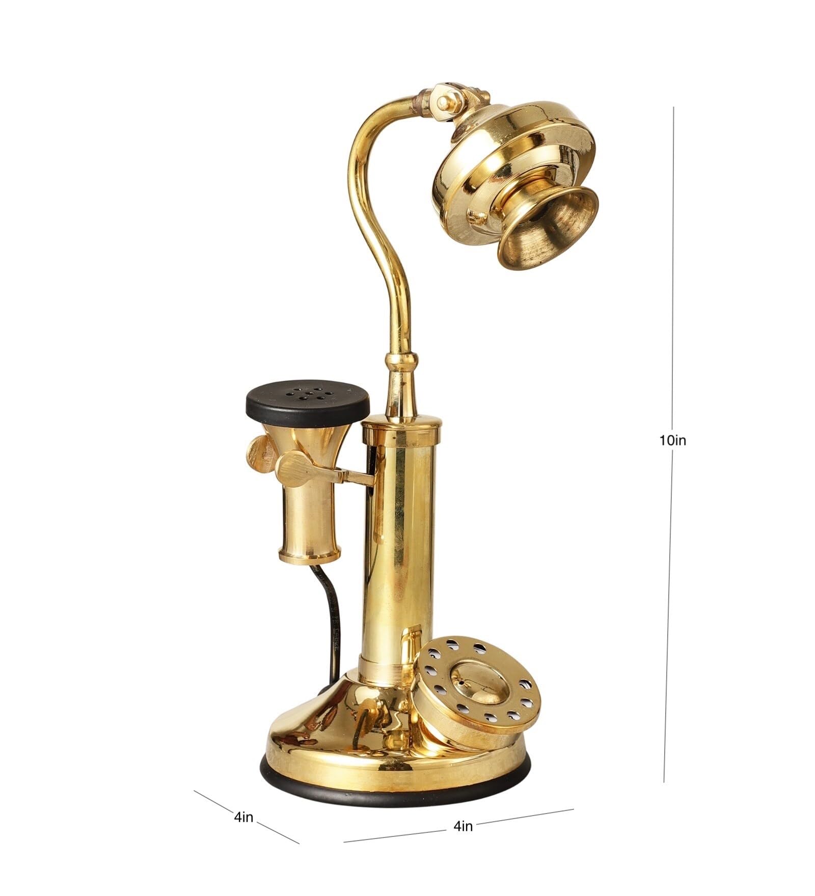 landline Telephone Vintage Collection Antique Swan Design Brass Decorative Showpiece-image-11