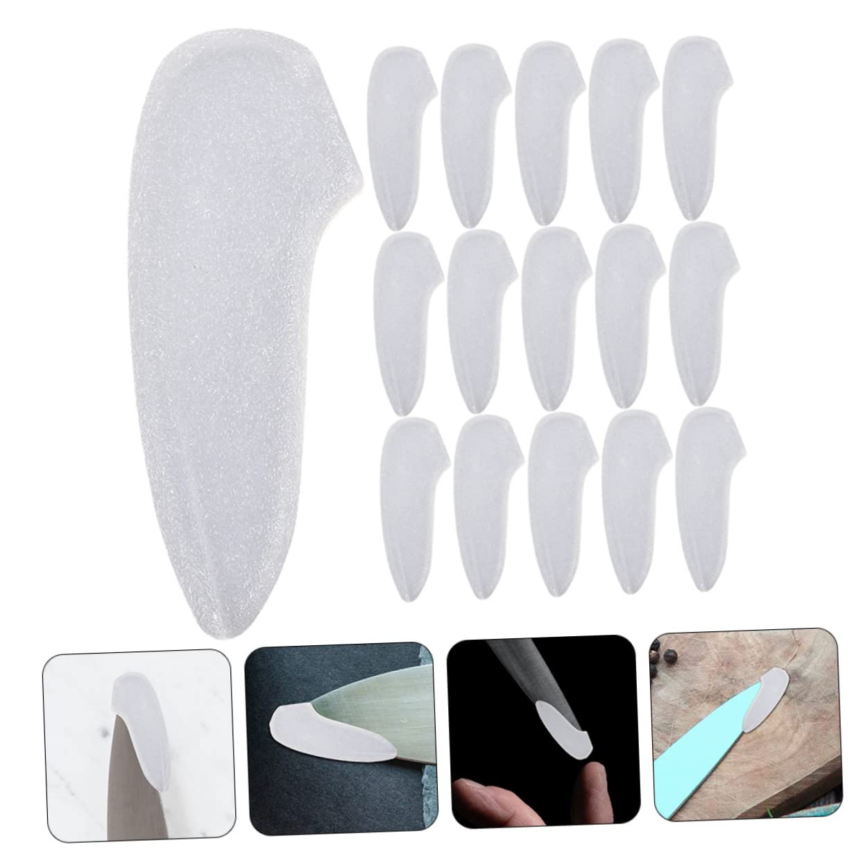 SOLUSTRE Blades Saver Knives Protector 25pcs Curved Knives Blades Cover Plastic for Safety Guard